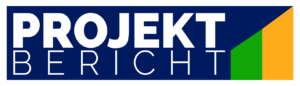 Projektbericht-Logo in blau